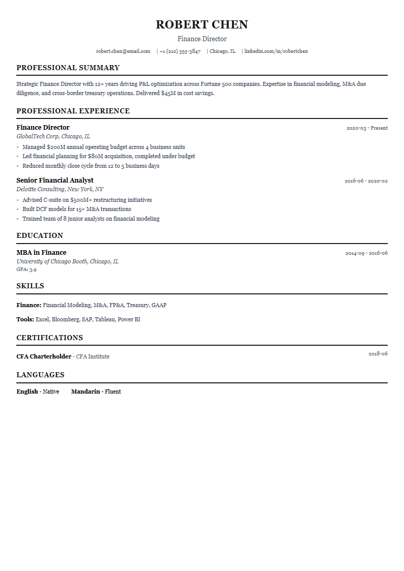 Classic template preview